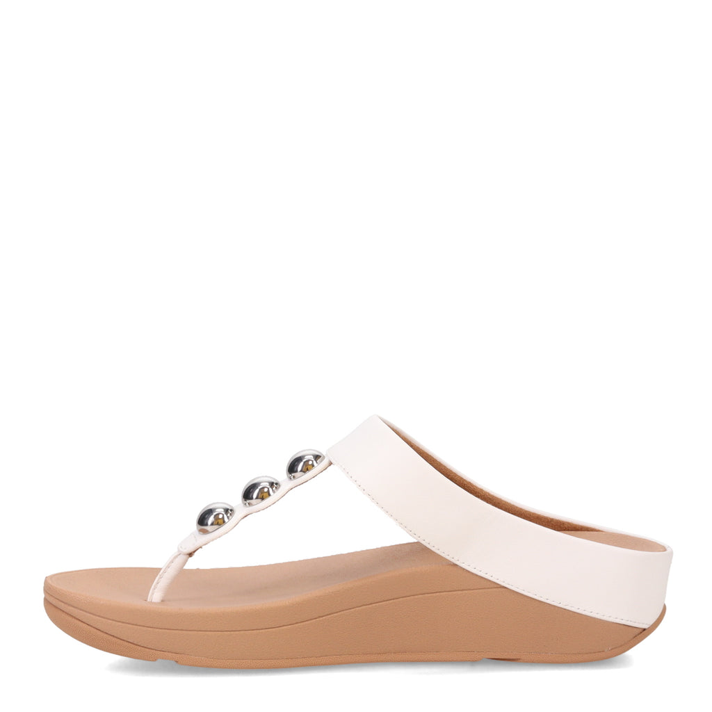 Women's FitFlop Fino Mirror Dome Toe-Post Sandal URBAN WHITE HW8-194