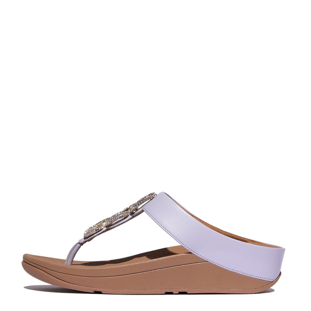 Women's FitFlop Fino Crystal Chain Toe-Post Sandal Cool Lilac HX2-C99