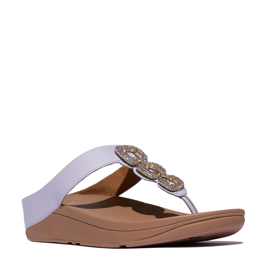 Women's FitFlop Fino Crystal Chain Toe-Post Sandal Cool Lilac HX2-C99