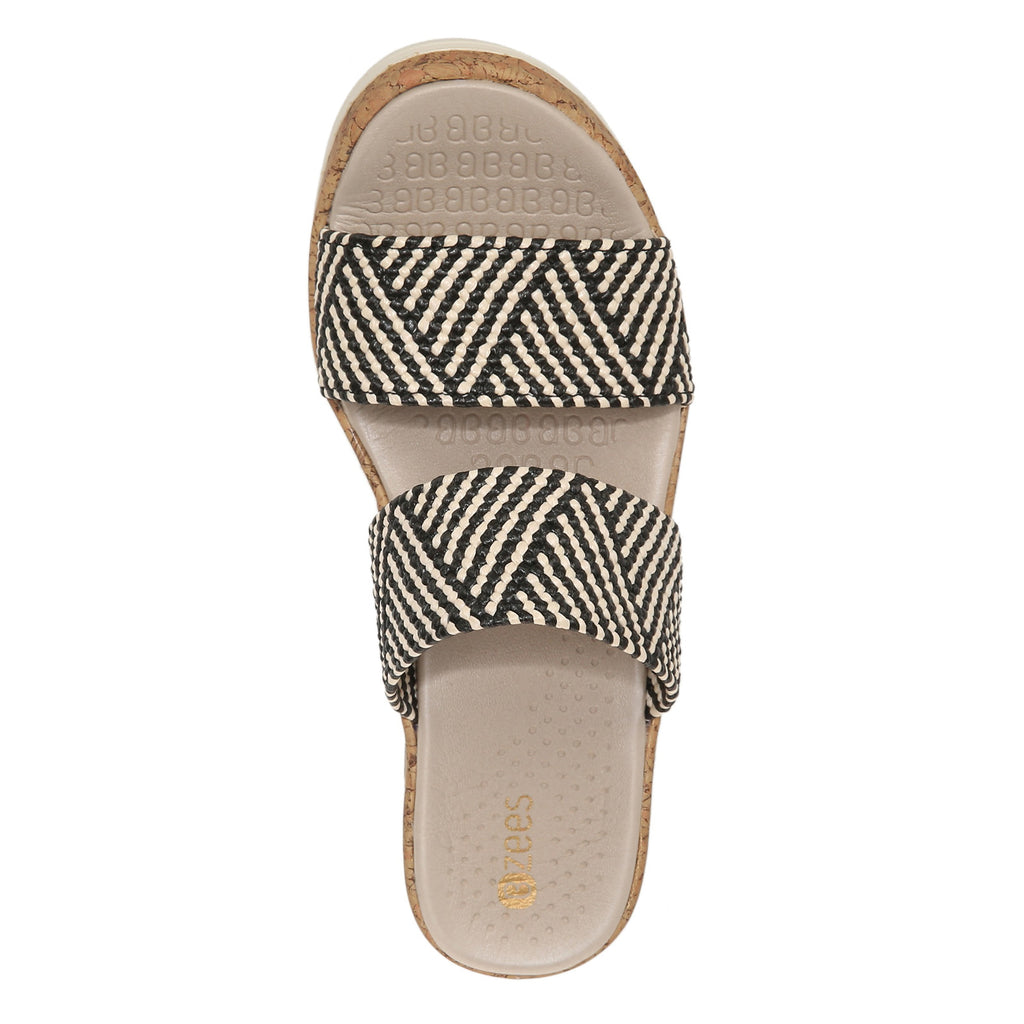 Women's Bzees Resort Sandal BLACK NATURAL I4178F1001