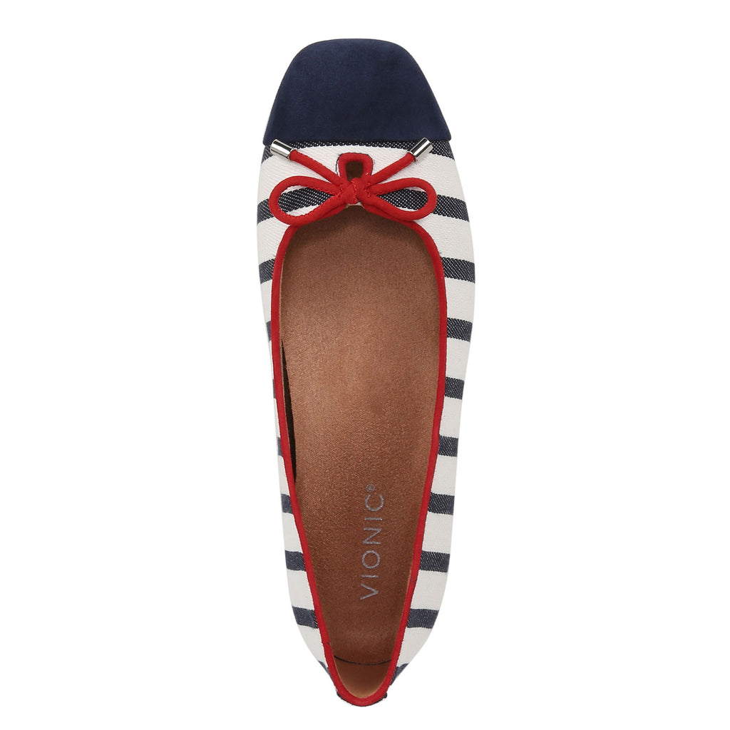 Women's Vionic Klara Flat NAVY STRIPE I8667F1403