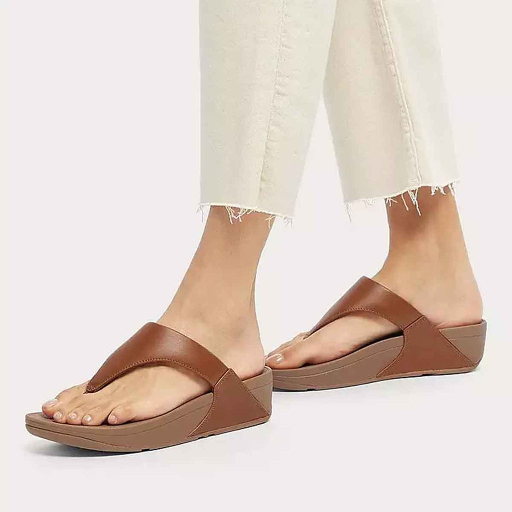 Women's FitFlop Lulu Thong Sandal LIGHT TAN I88-592
