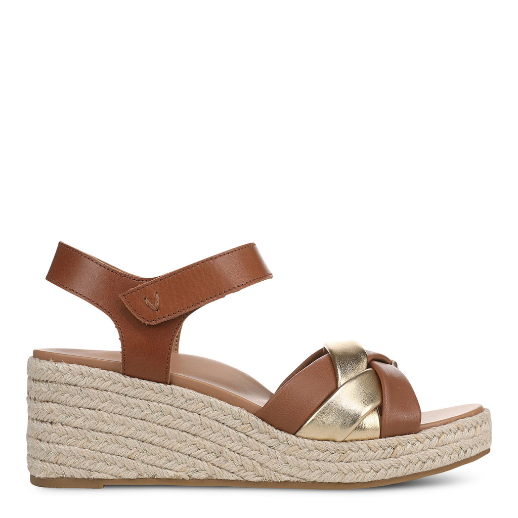 Women's Vionic Saratoga Sandal Tan/Gold I9884L5201