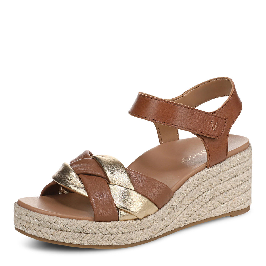 Women's Vionic Saratoga Sandal Tan/Gold I9884L5201