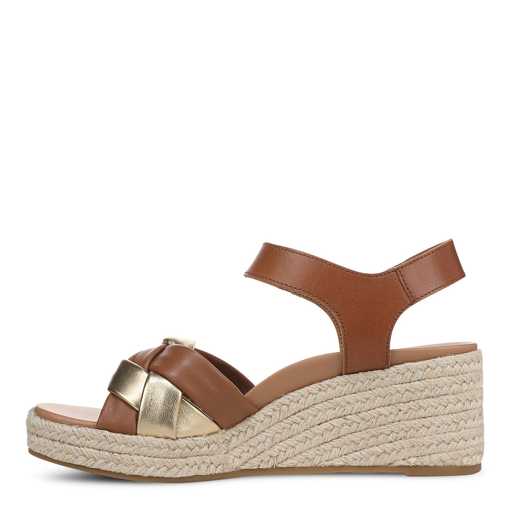 Women's Vionic Saratoga Sandal Tan/Gold I9884L5201