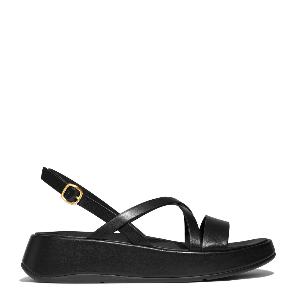 Women's FitFlop F-Mode Strappy Slingback Sandal ALL BLACK IY3-090