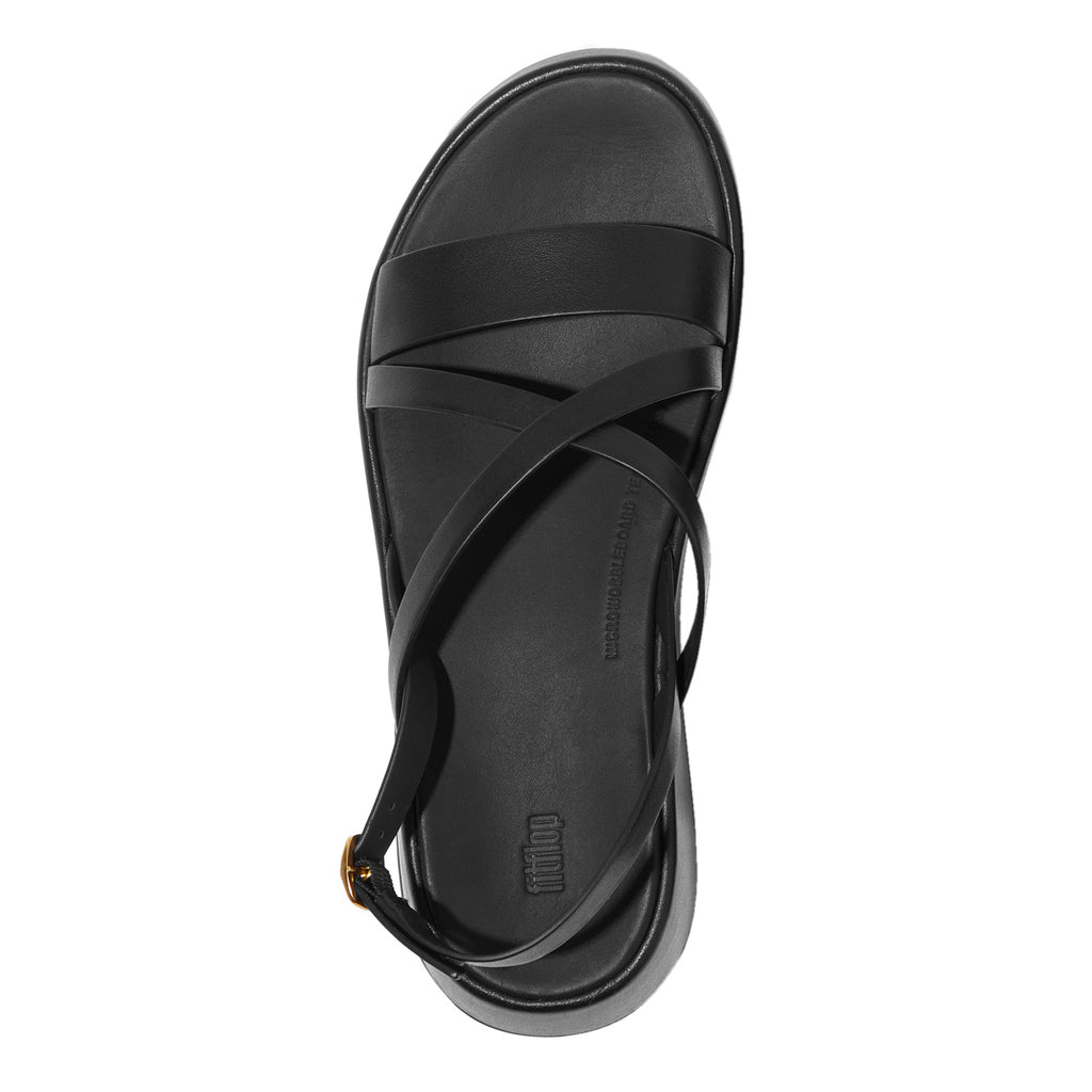 Women's FitFlop F-Mode Strappy Slingback Sandal ALL BLACK IY3-090