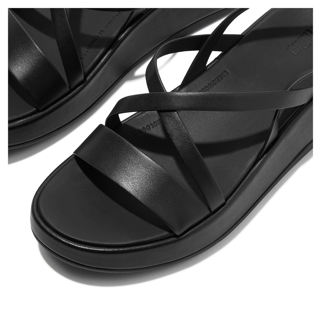 Women's FitFlop F-Mode Strappy Slingback Sandal ALL BLACK IY3-090