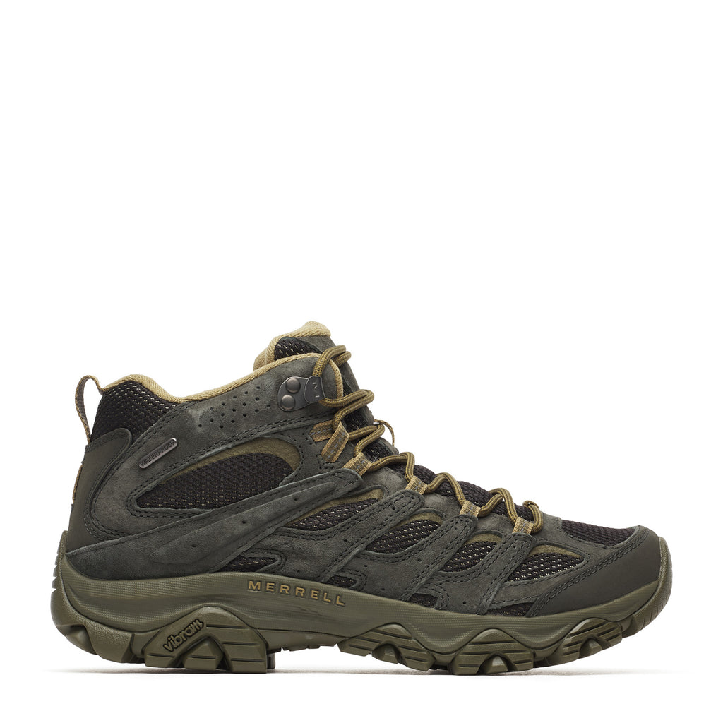 Men's Merrell Moab 3 Mid Waterproof Hiking Boot BLACK BELUGA J00003598