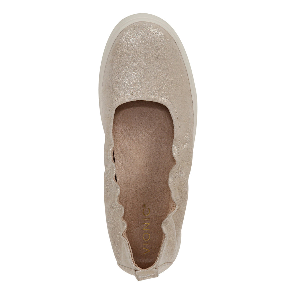Women's Vionic Uptown Ballet Slip-On SOFT GOLD LEATHER J2129LT700
