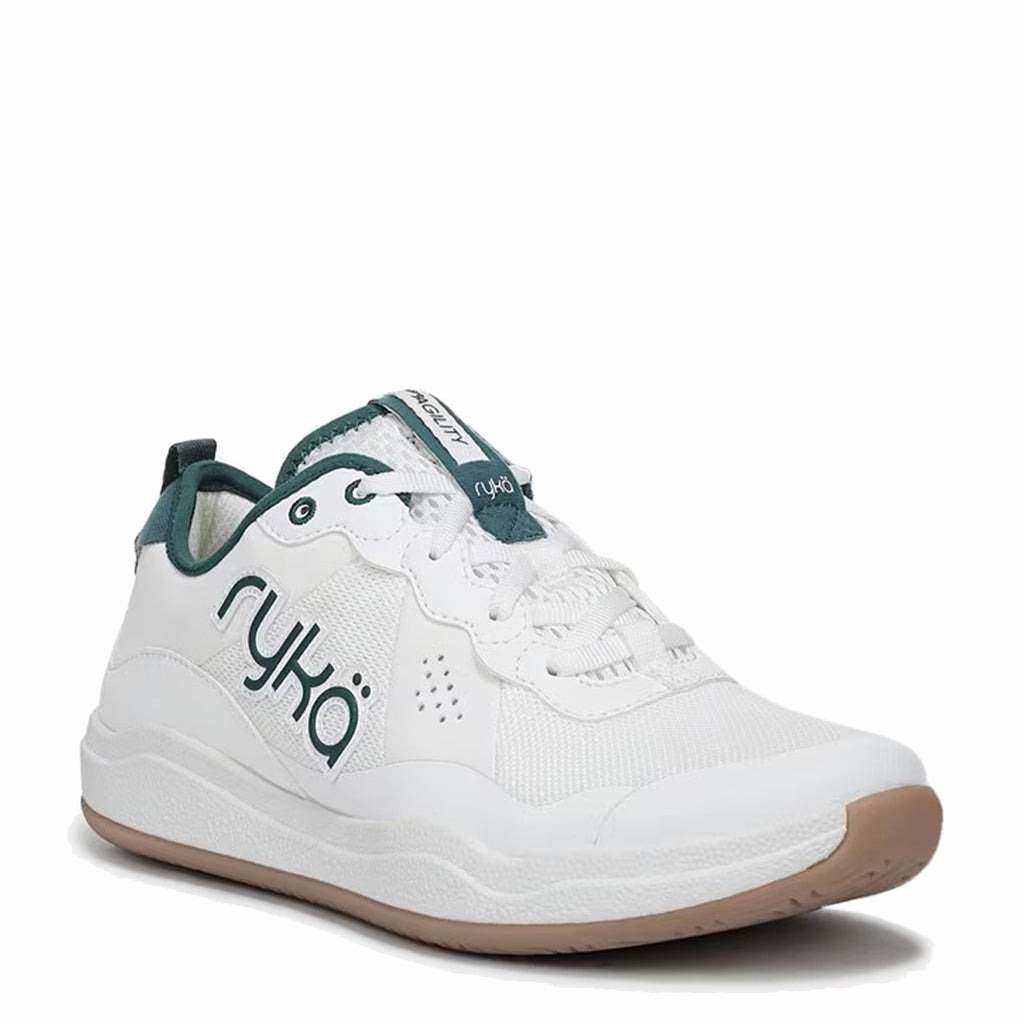 Women's Ryka Court Agility Tennis Shoe WHITE GREEN J3086M1104