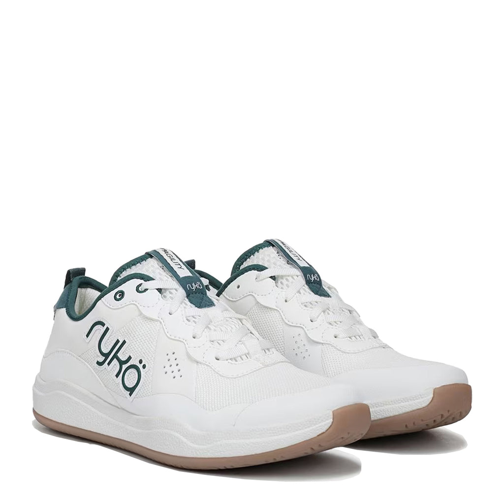 Women's Ryka Court Agility Tennis Shoe WHITE GREEN J3086M1104