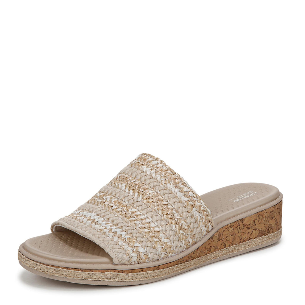 Women's BZees Breezy Sandal WHITE / BEIGE J4183F1100