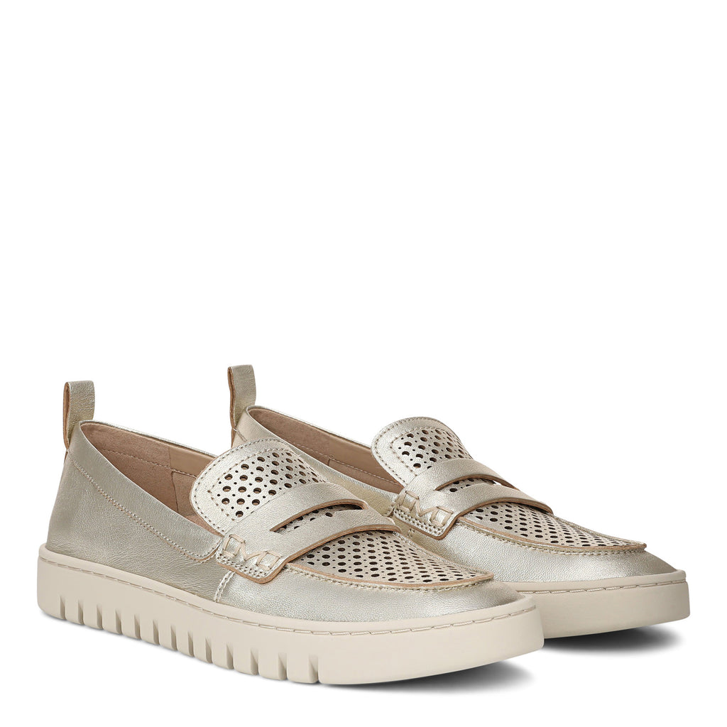 Women's Vionic Uptown Perf Loafer GOLD LEATHER J7559L2700