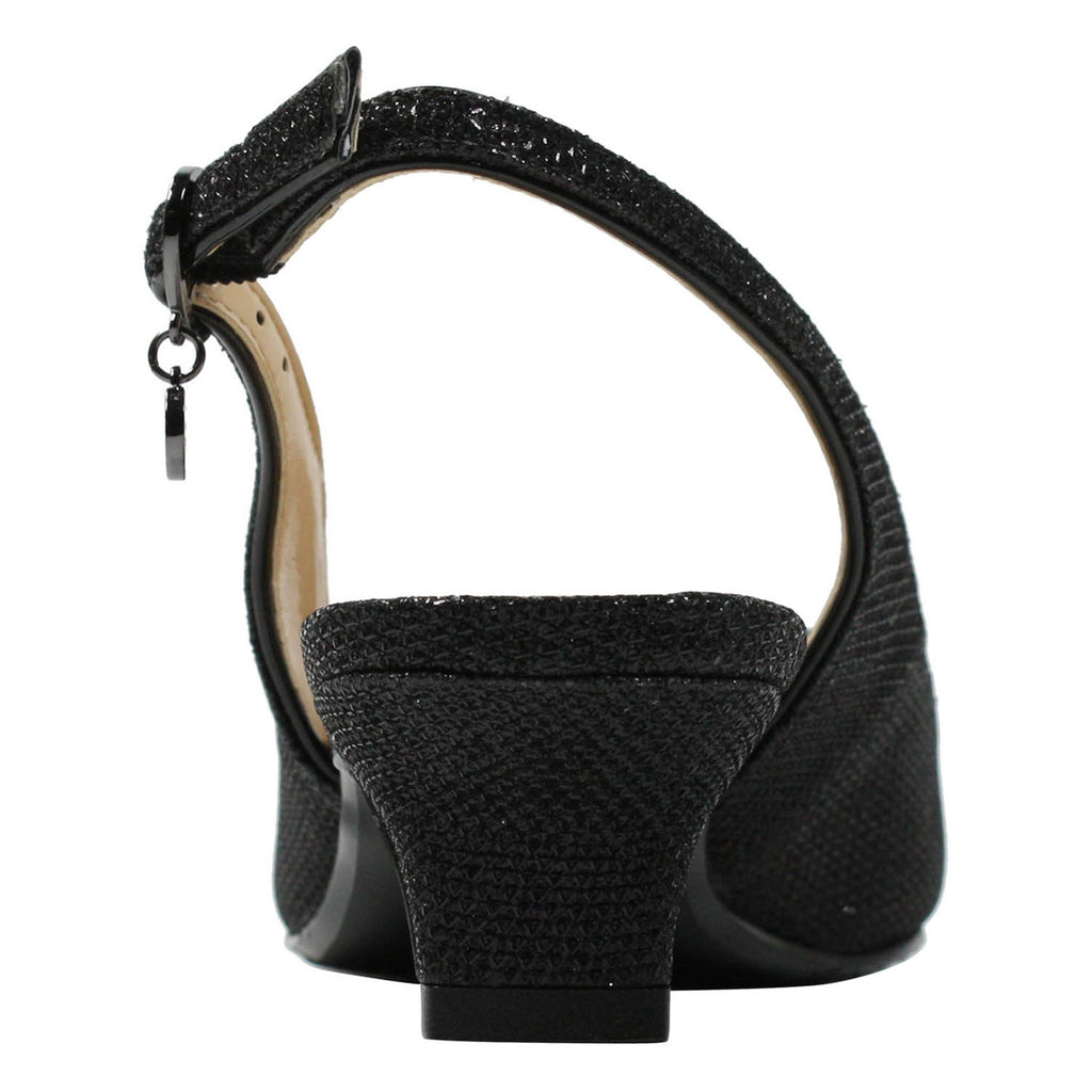 Women's J Renee Jenvey Sandal BLACK GLITTER JENVEY-GFBLK