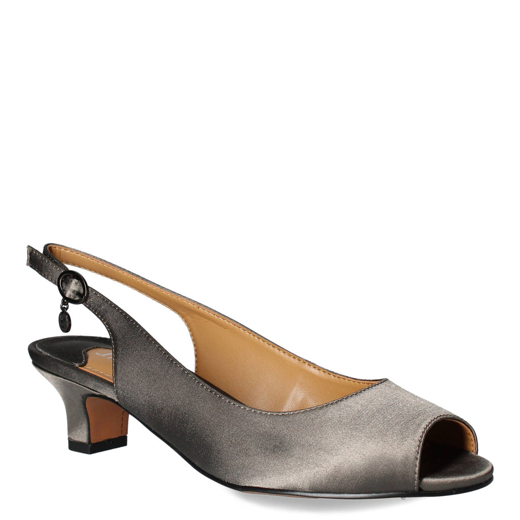 Women's J Renee Jenvey Sandal GREY SATIN JENVEY-SADGR