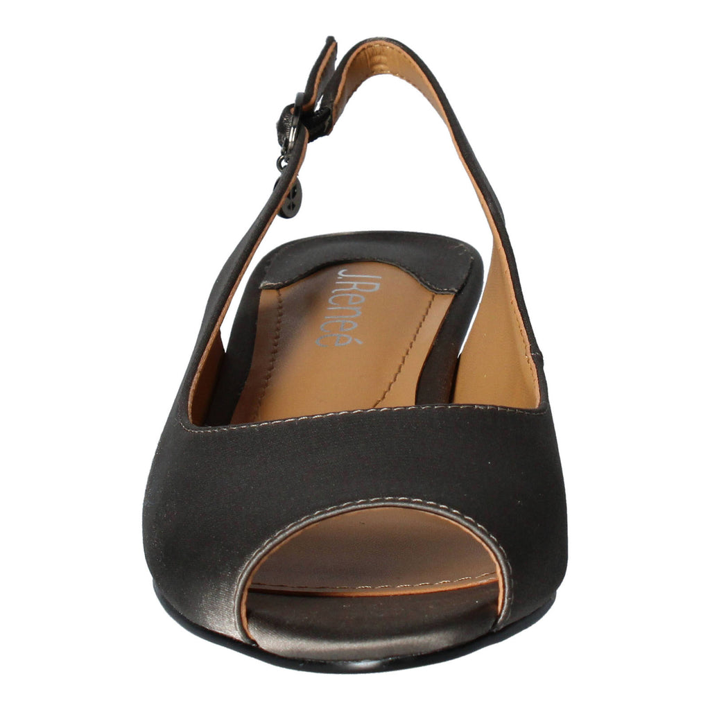 Women's J Renee Jenvey Sandal GREY SATIN JENVEY-SADGR