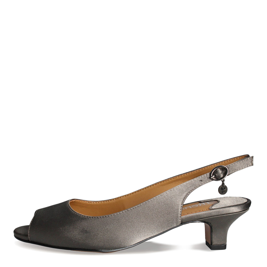 Women's J Renee Jenvey Sandal GREY SATIN JENVEY-SADGR