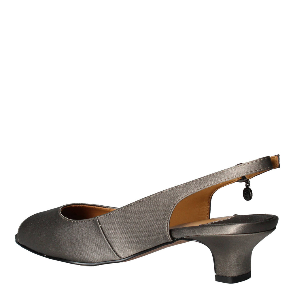 Women's J Renee Jenvey Sandal GREY SATIN JENVEY-SADGR