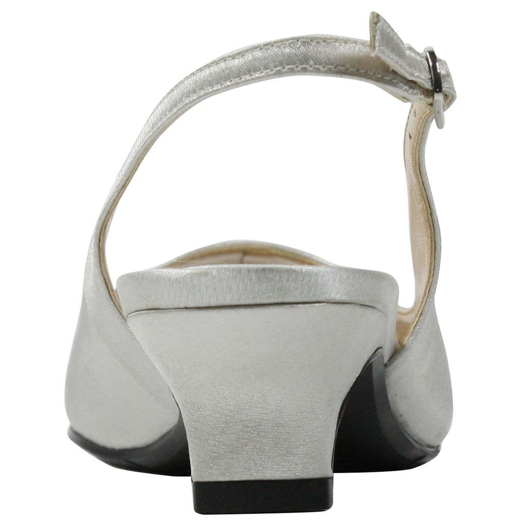 Women's J Renee Jenvey Sandal SILVER SATIN JENVEY-SASIL