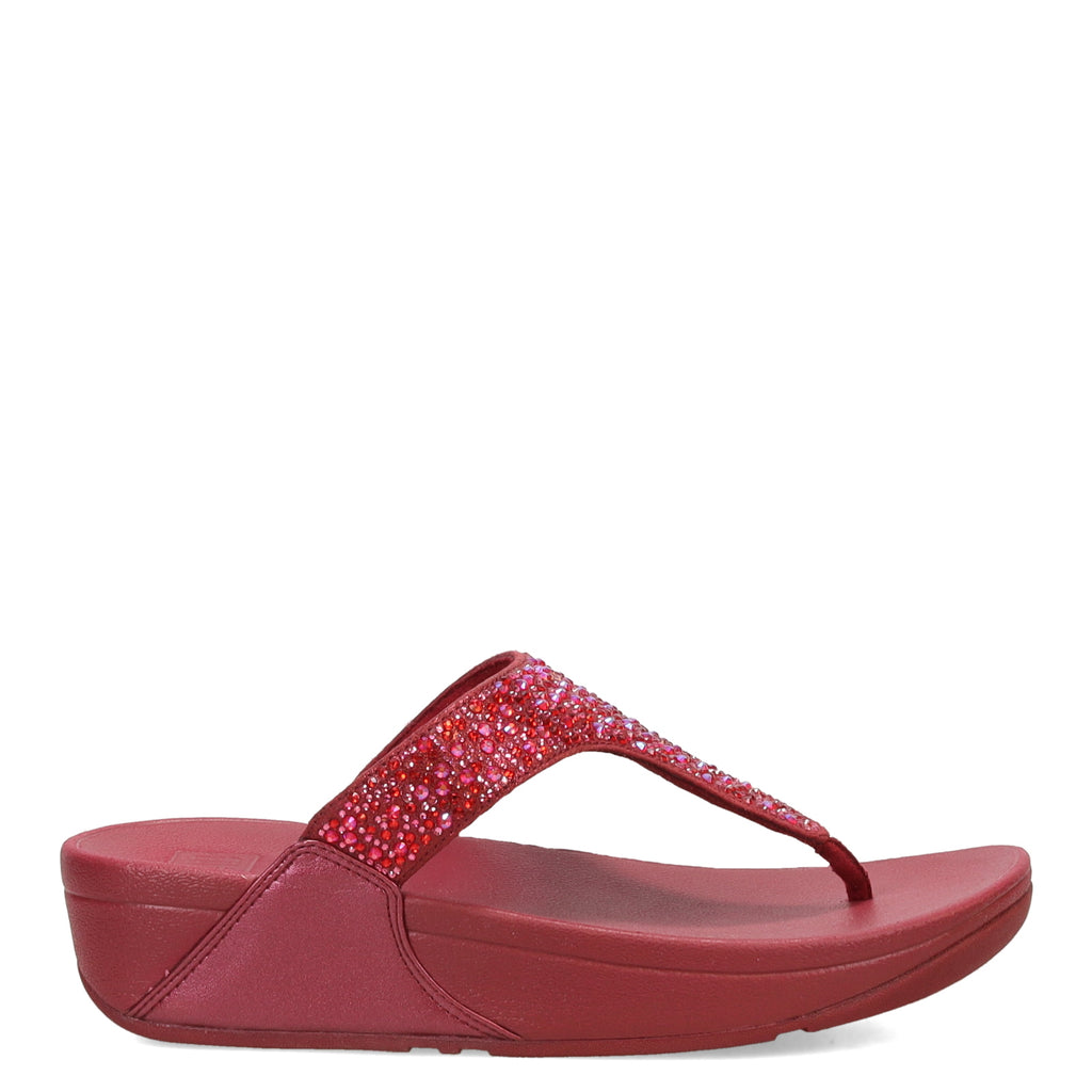 Women's FitFlop Lulu Crystal Mix Toe Post Sandal Luxe Plum JL2-C35