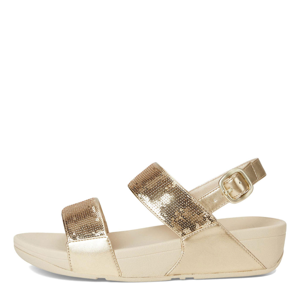Women's FitFlop Lulu Sequin Slide Backstrap Sandal PLATINO JL3-675