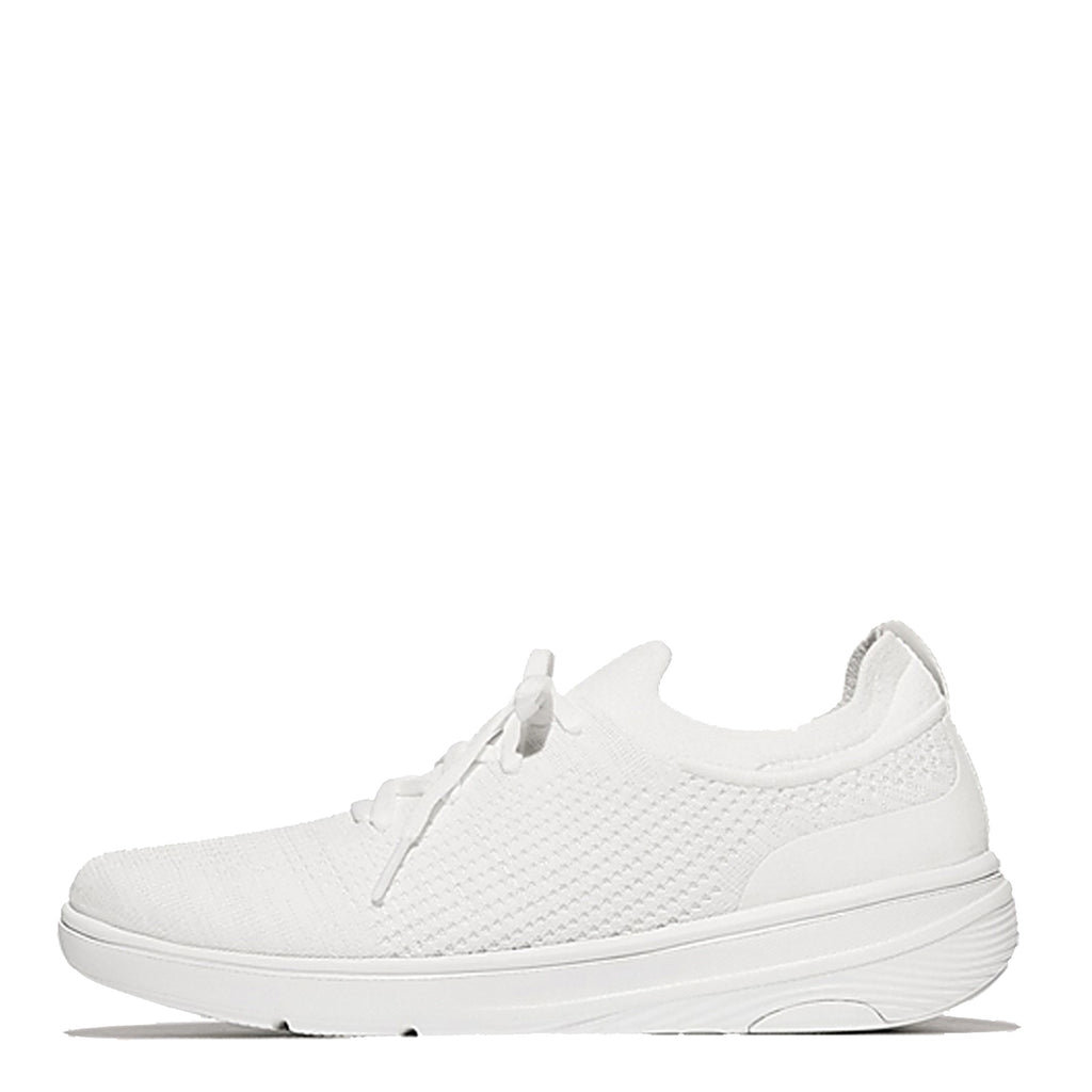 Women's FitFlop SUPER-Q Knit Slip-On Laced Sneaker URBAN WHITE JM1-194