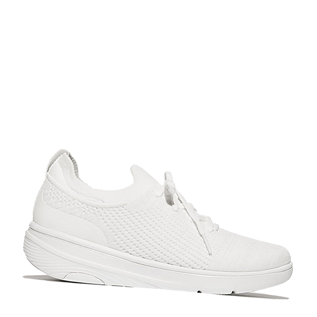Women's FitFlop SUPER-Q Knit Slip-On Laced Sneaker URBAN WHITE JM1-194
