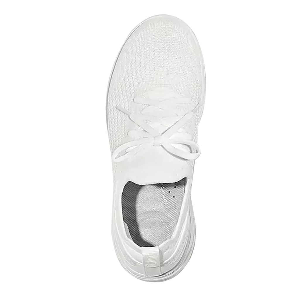 Women's FitFlop SUPER-Q Knit Slip-On Laced Sneaker URBAN WHITE JM1-194