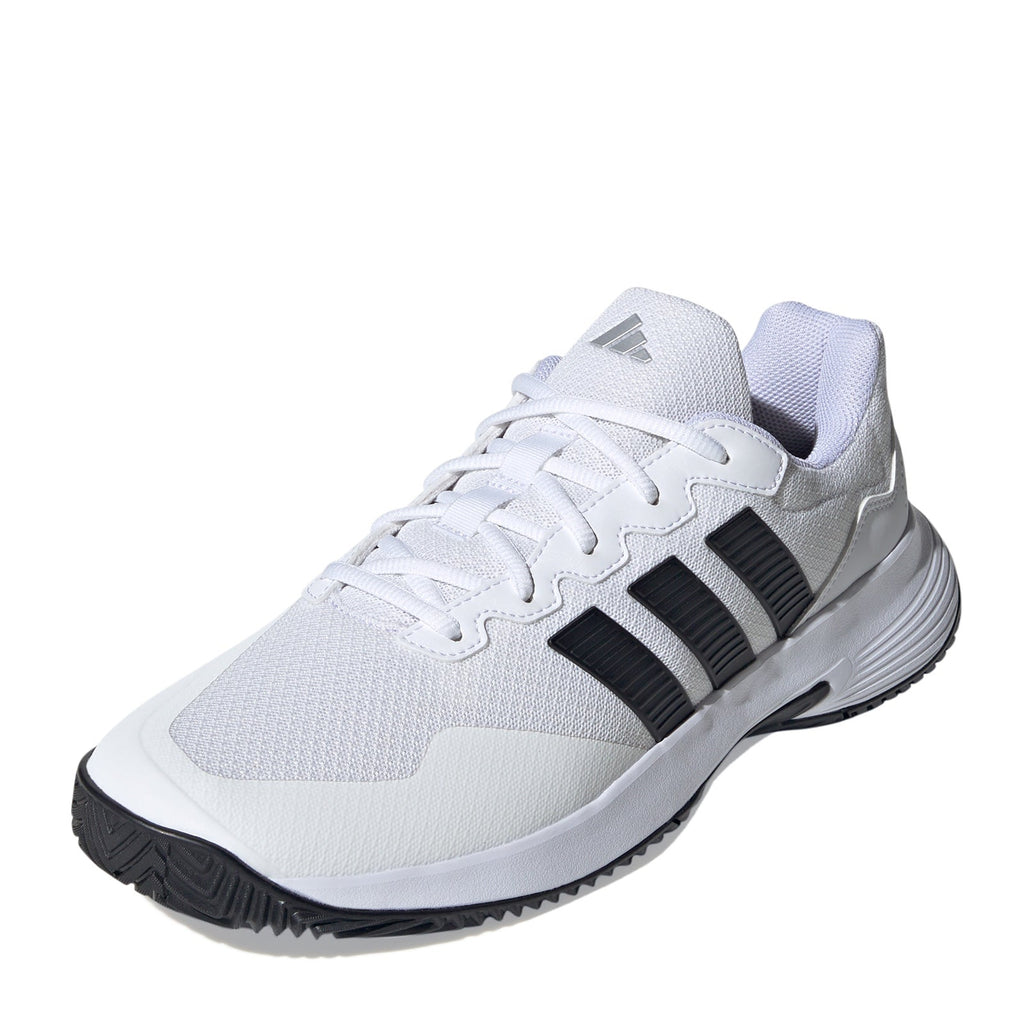 Men's Adidas Game Court 2 Tennis Shoe WHITE / BLACK KI0781