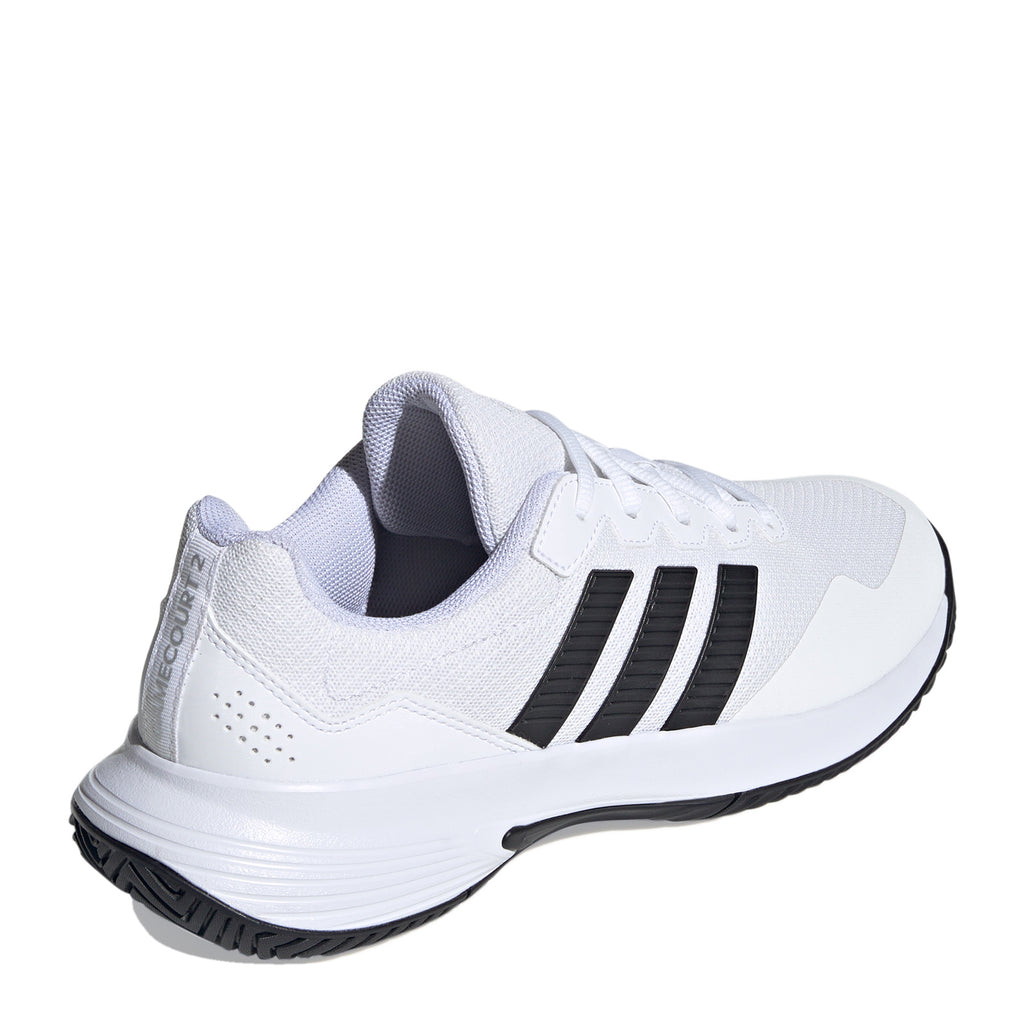 Men's Adidas Game Court 2 Tennis Shoe WHITE / BLACK KI0781