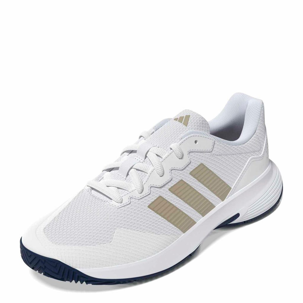 Men's Adidas Game Court 2 Tennis Shoe WHITE GOLD KI0782