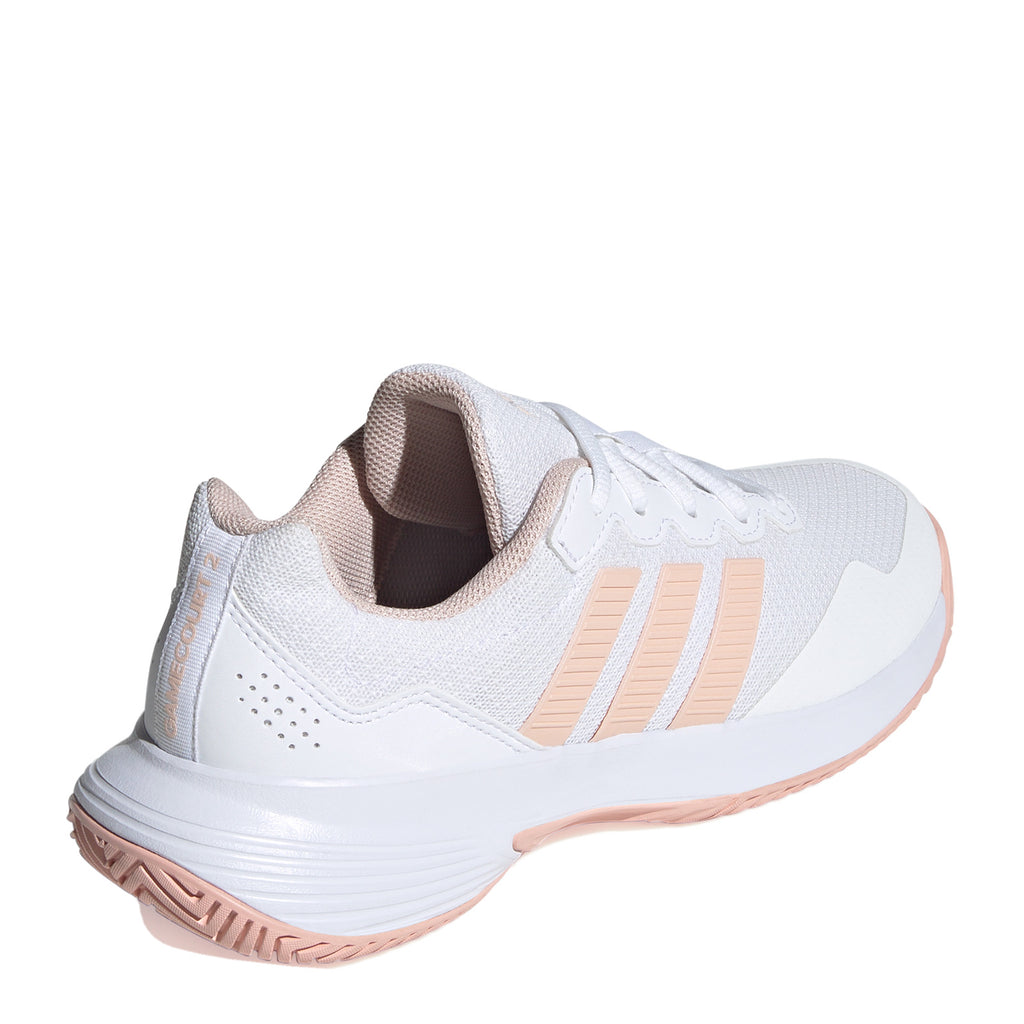 Women's Adidas Game Court 2 Tennis Shoe WHITE PINK KI0785