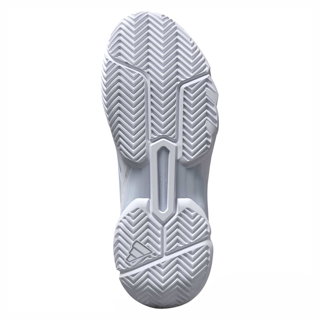 Women's Adidas CourtJam Control 3 Tennis Shoe WHITE BLUE KI0791