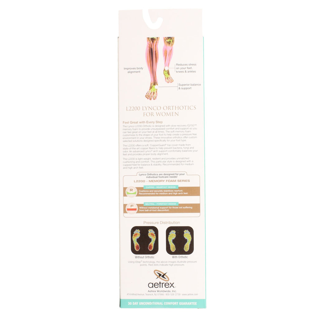 Women's Lynco by Aetrex Memory Foam Ortho Cup/Neutral NEUTRAL BROWN MULTI L2200W