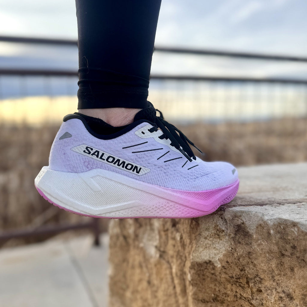 Women's Salomon AERO BLAZE 3 Running Shoe WHITE BLACK PINK L47975700