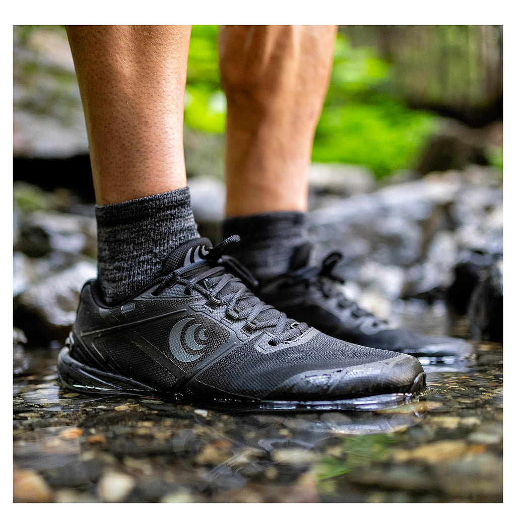 Men's Topo Terraventure 4 Waterproof Trail Running Shoe BLACK WATERPROOF M067-BLKCHA
