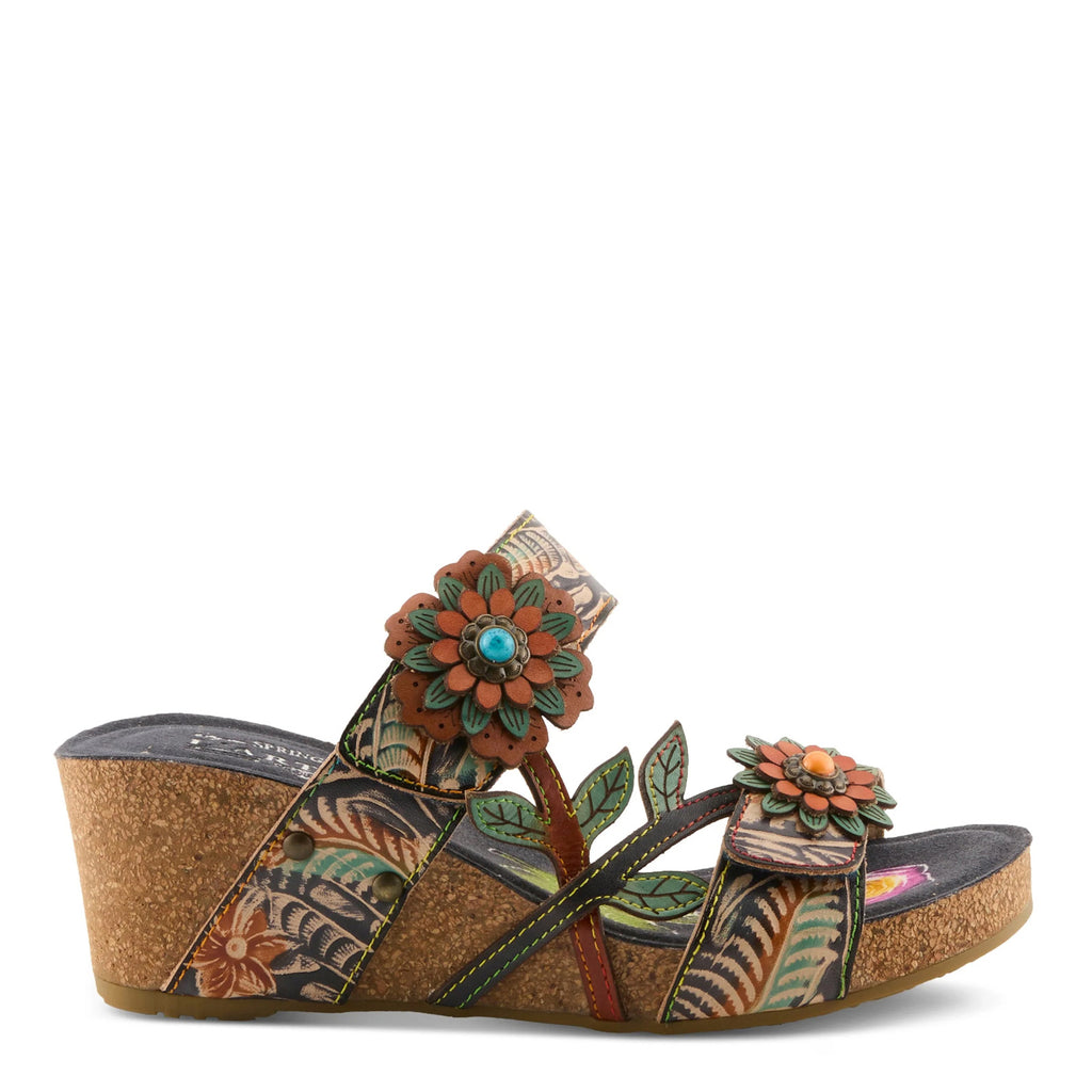 Women's L'Artiste By Spring Step Moai Sandal NAVY MULTI MOAI-NM
