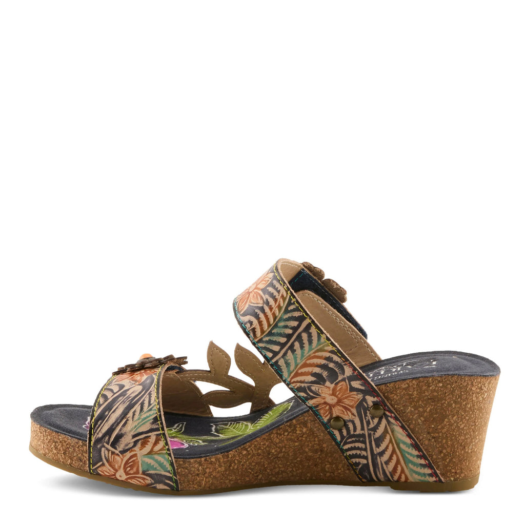 Women's L'Artiste By Spring Step Moai Sandal NAVY MULTI MOAI-NM