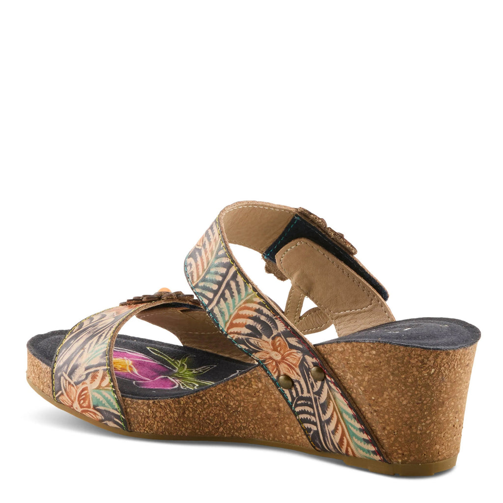 Women's L'Artiste By Spring Step Moai Sandal NAVY MULTI MOAI-NM