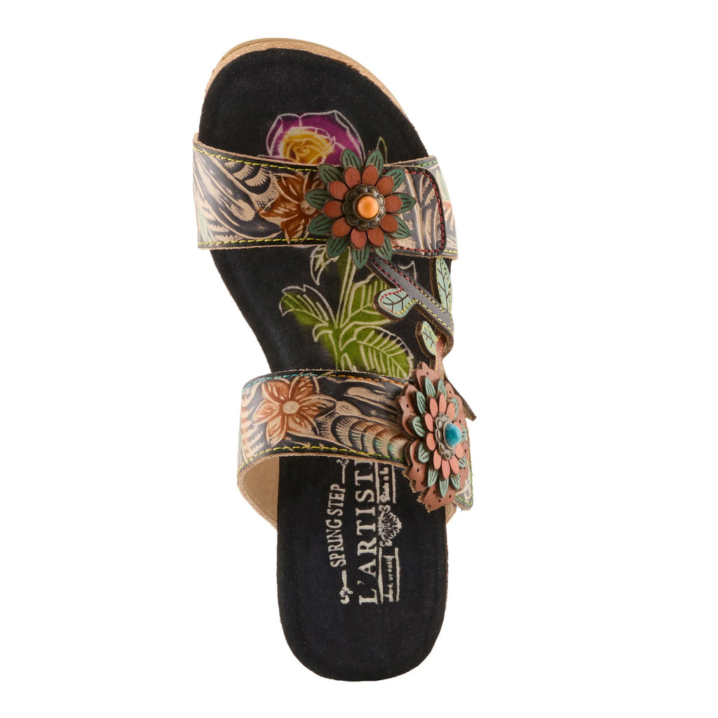 Women's L'Artiste By Spring Step Moai Sandal NAVY MULTI MOAI-NM