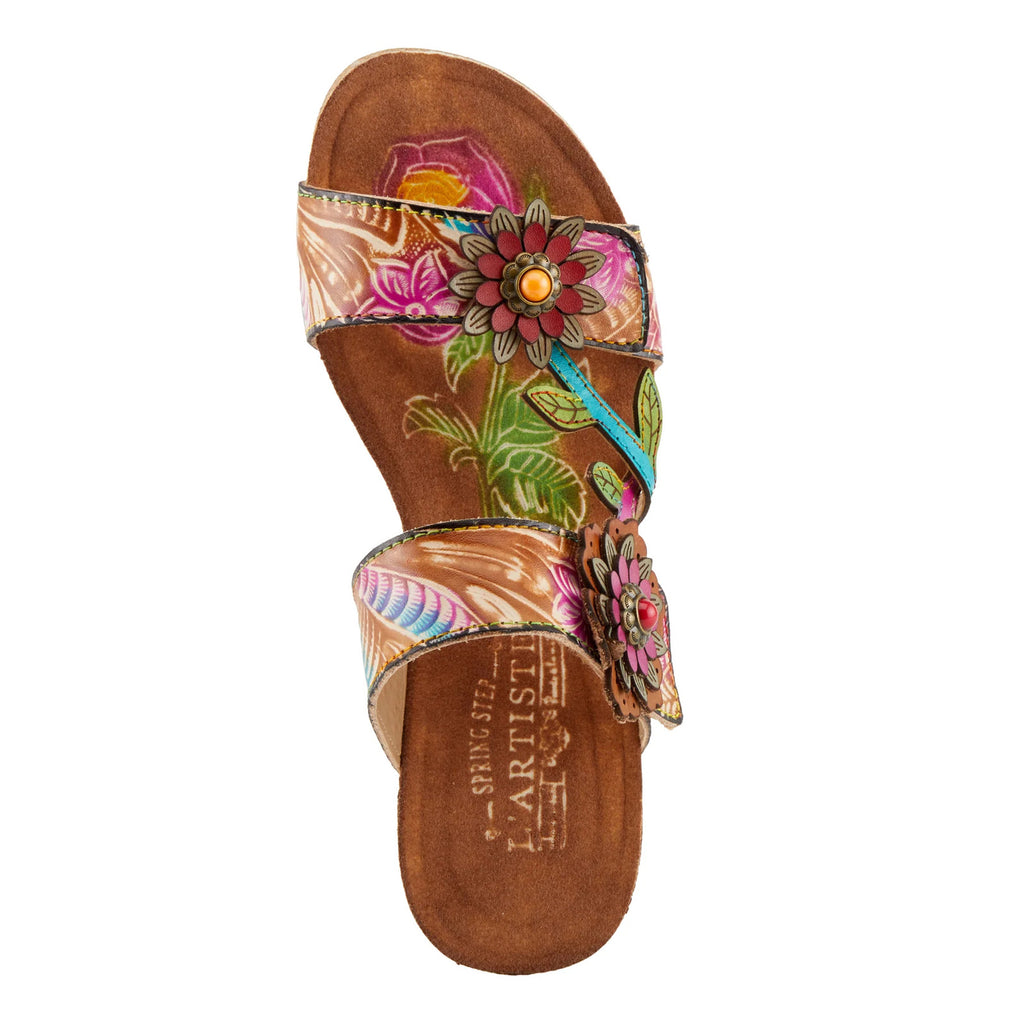 Women's L'Artiste By Spring Step Moai Sandal TAN MULTI MOAI-TNM