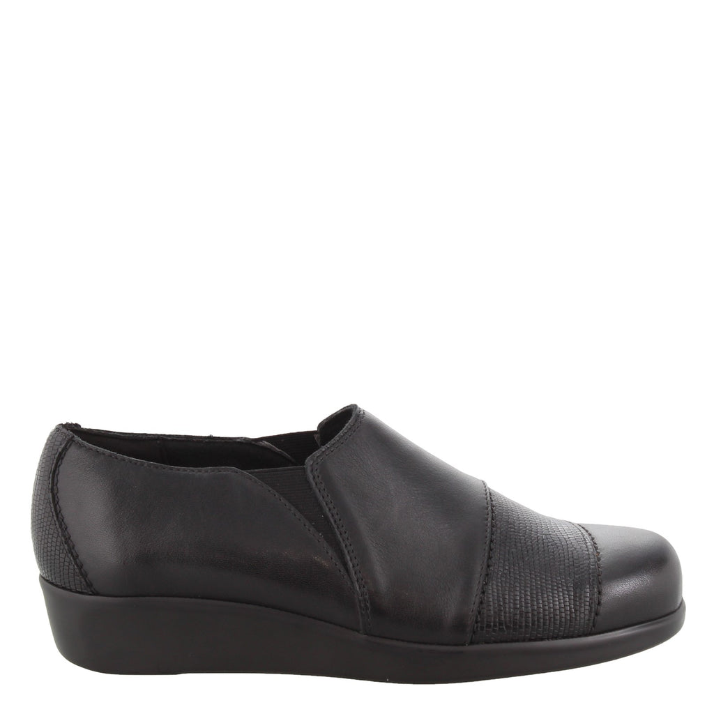 Women's SAS Nora Slip-On Loafer BLACK/LIZARD NORA BLK W LIZ