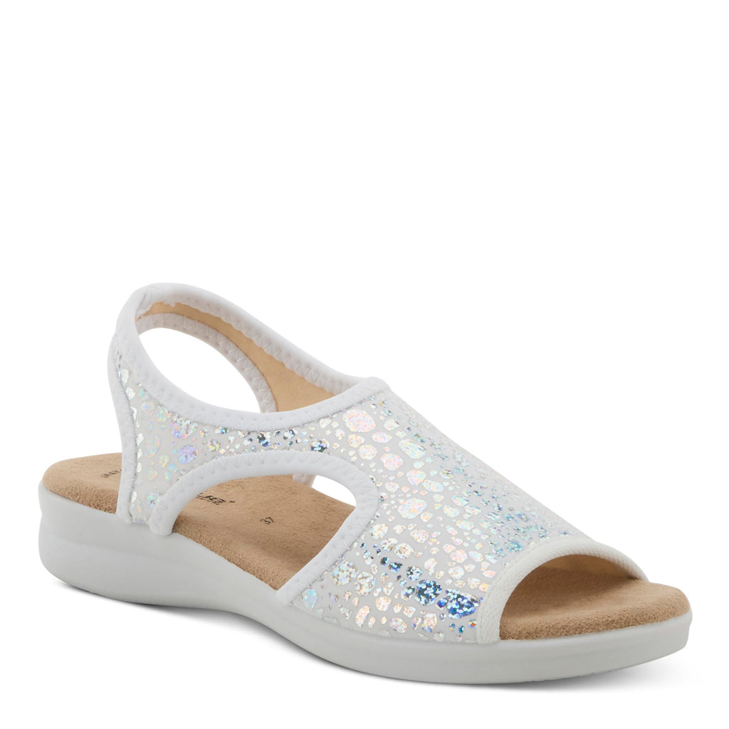 Women's Flexus Nyaman Sandal SILVER CRACKLE NYAMAN-CRACK-SL