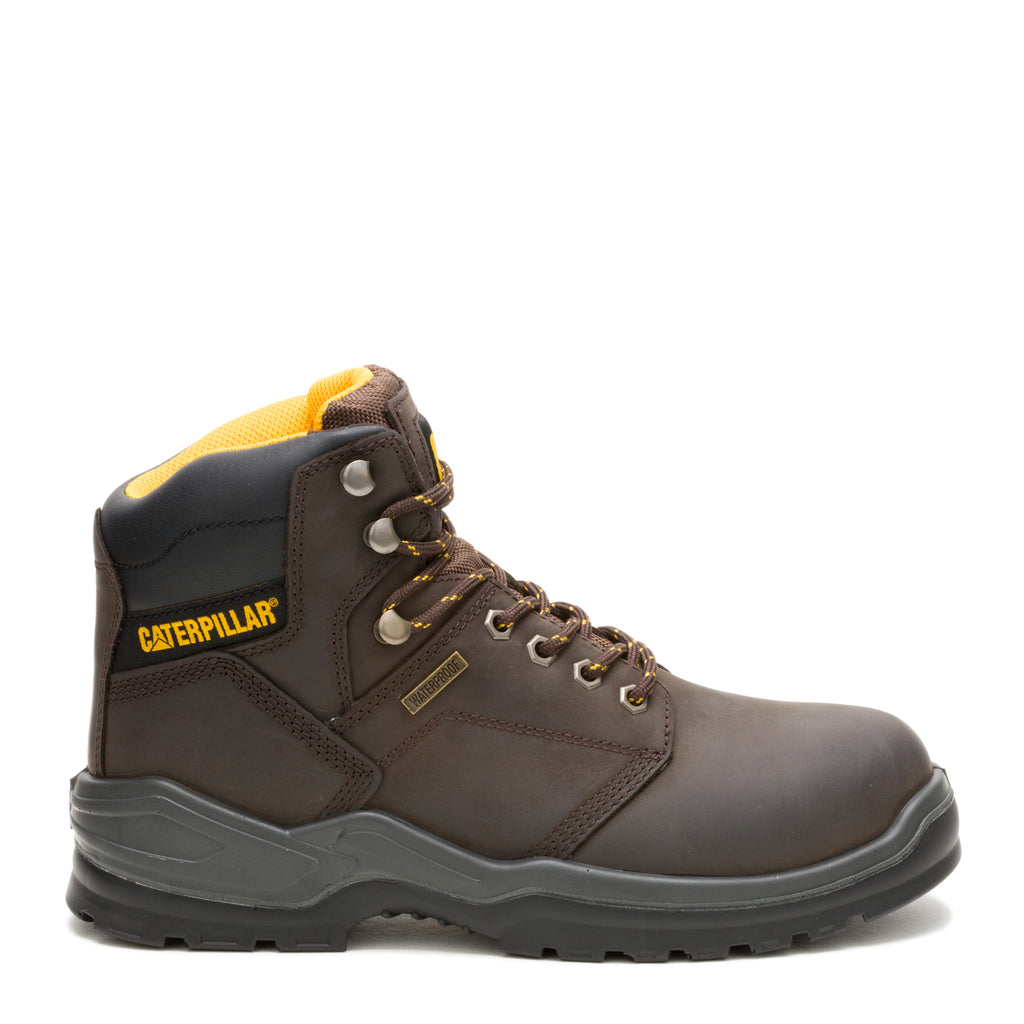 Men's Caterpillar Striver Waterproof Steel Toe Work Boot BROWN P91720