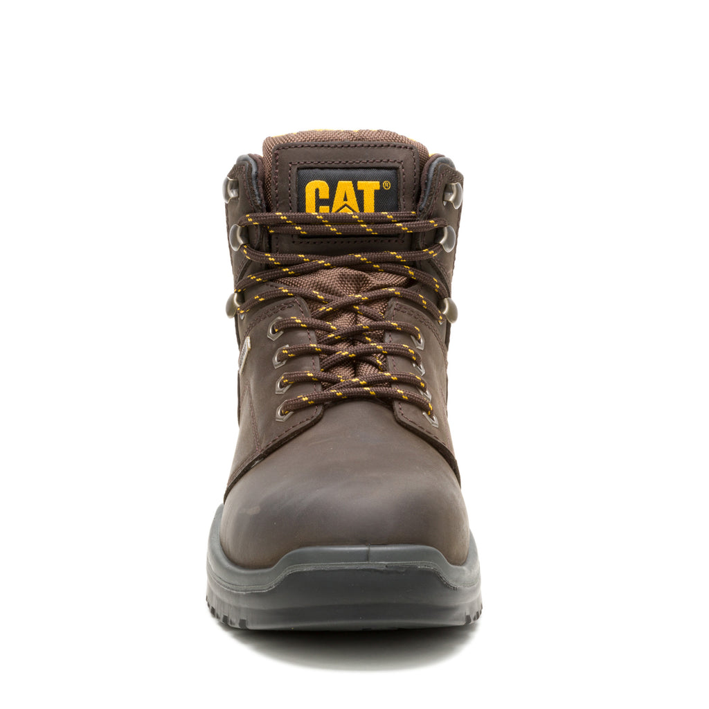 Men's Caterpillar Striver Waterproof Steel Toe Work Boot BROWN P91720