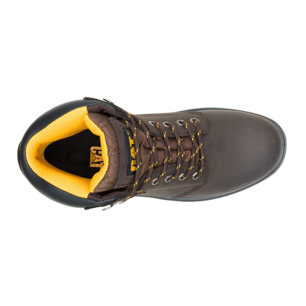Men's Caterpillar Striver Waterproof Steel Toe Work Boot BROWN P91720