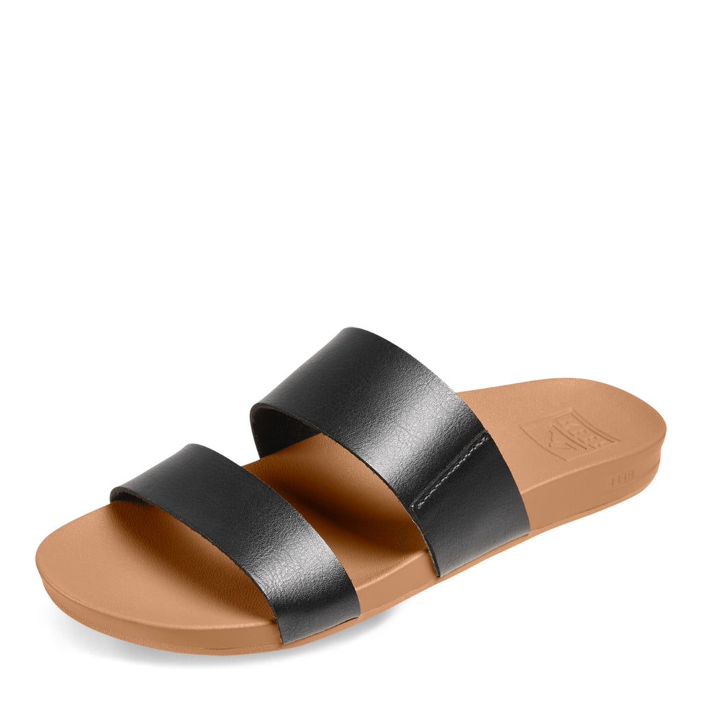 Women's Reef Cushion Vista Slide BLACK/NATURAL RF0A3OKSBLN