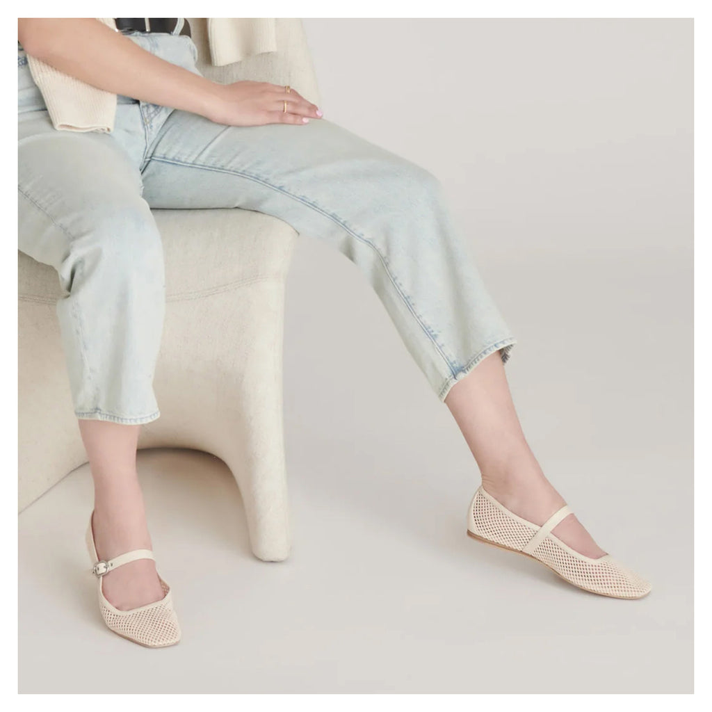 Women's Dolce Vita Rodini Flat CREAM RODINIMESH-CREM
