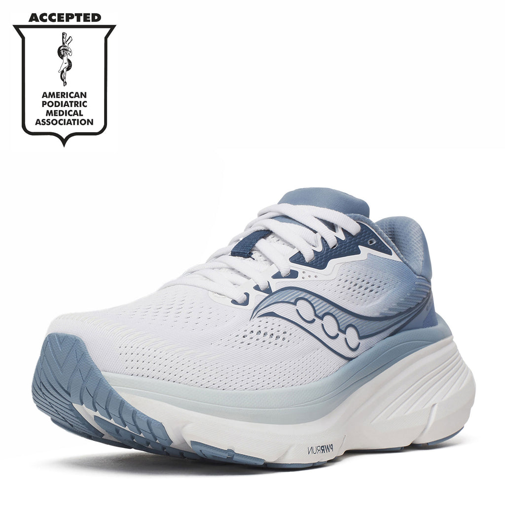 Women's Saucony Guide 19 Running Shoe WHITE / STORM S11058-149
